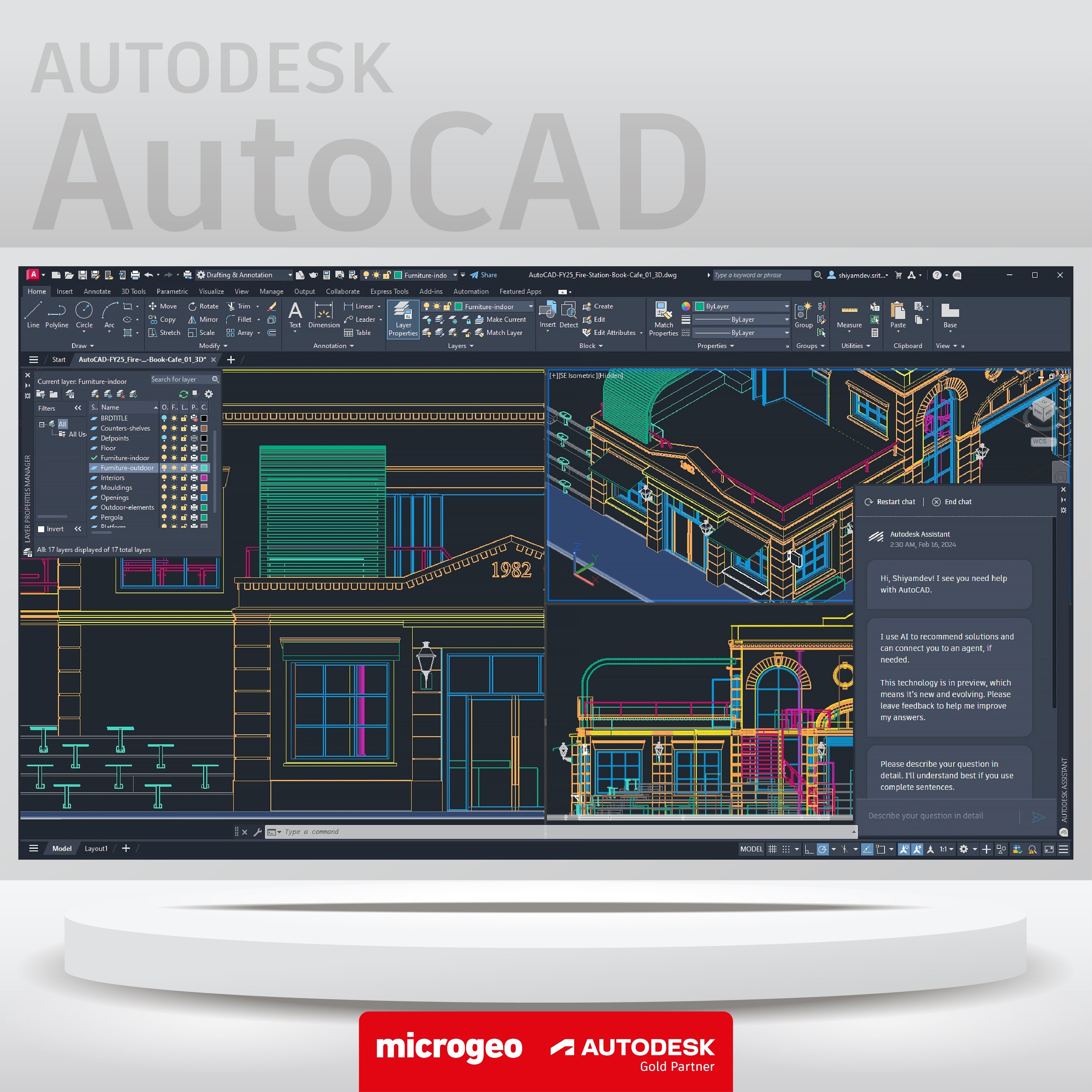 AUTOCAD - INCLUDING SPECIALIZED TOOLSETS AD COMMERCIAL NEW SINGLE-USER ELD 3-YEAR SUBSCRIPTION